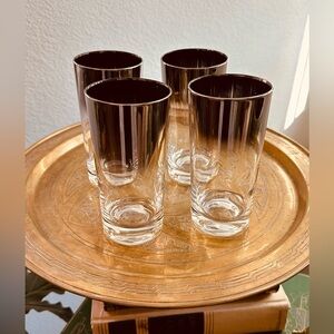 Vintage Mid-Century Modern Mercury Fade Highball Glasses - Set of 4
